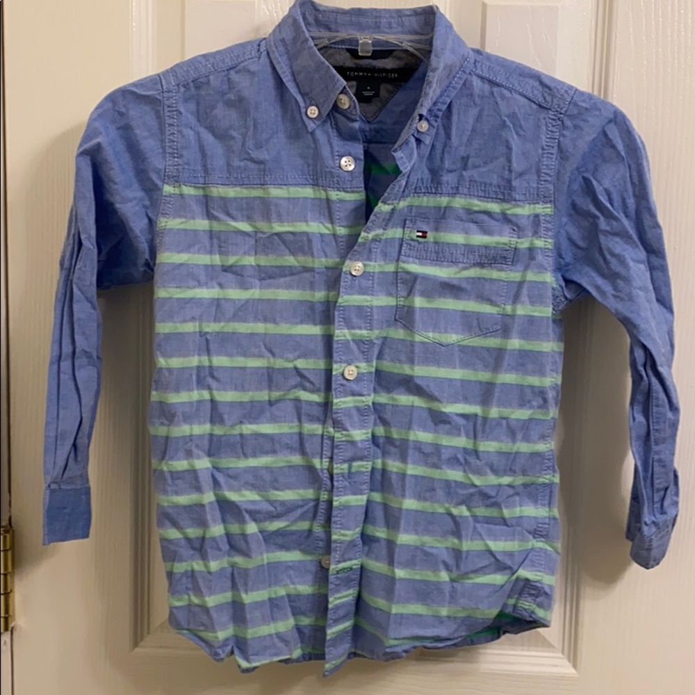 Tommy Hilfiger long sleeves 2 boy shirts size 6 - Picture 2 of 9